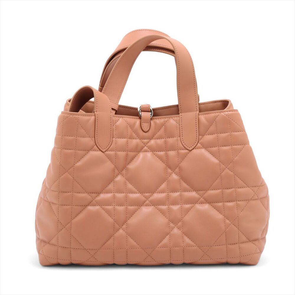 Dior Christian Handbag Tan Leather Cannage Mitza Toujours Beige - Picture 1 of 8